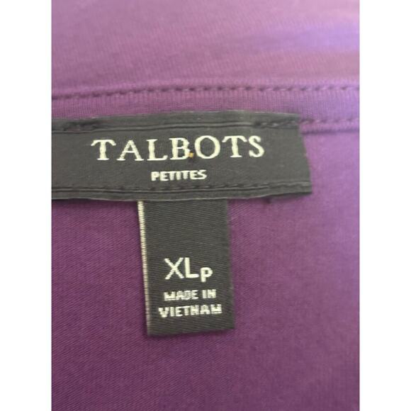 Talbots purple LS Tshirt, XLP, minimalist, cozy, layering, essential, bright - Picture 4 of 5